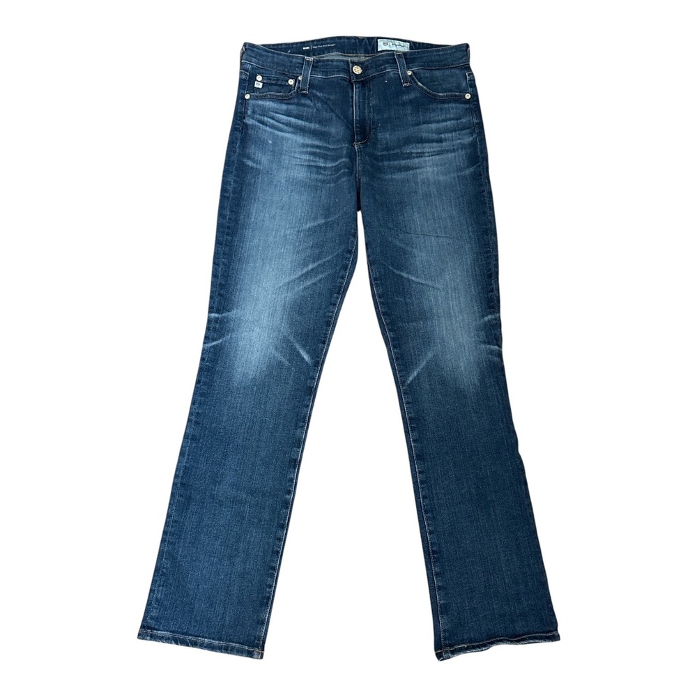AG-ED Denim Mari High-Rise Slim Straight Jeans, Size 31, Adriano Goldschmied